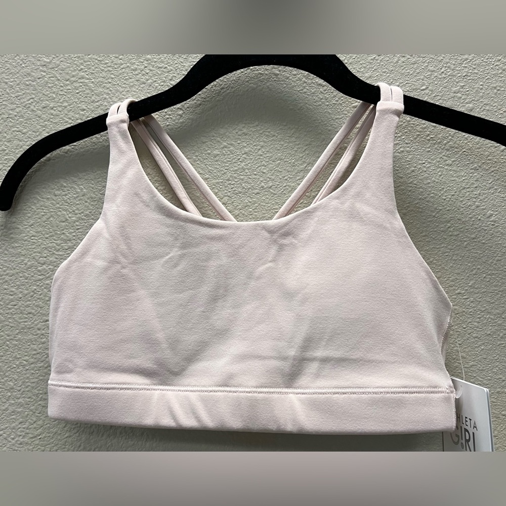 Athleta Girl NEW With Tags L/12 and XL/14 Avail Light Pink Strappy Sports Bra